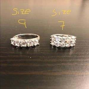 Sterling Silver CZ Rings 9.25
